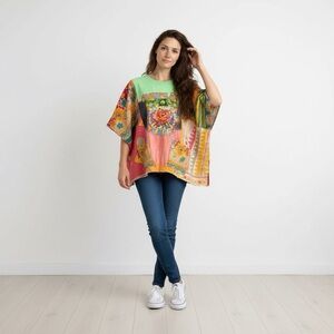 NWT Handcrafted Upcycled Grateful Dead Kantha Tunic with Pockets. One Size
